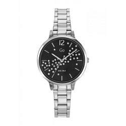 MONTRE GO GIRL ONLY BRACELET ACIER CADRAN NOIR AVEC STRASS