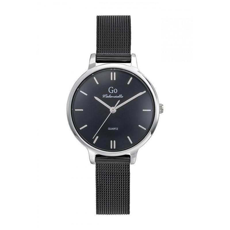 Montre Analogique Go Mademoiselle Bracelet Métal Noir