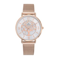 MONTRE GO GIRL ONLY BRACELET DORE ROSE MAILLES MILANAISES CADRAN ARBRE DE VIE