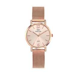 MONTRE GO GIRL ONLY BRACELET DORE ROSE MAILLES MILANAISES CADRAN ROSE