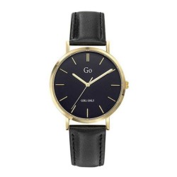 MONTRE GO GIRL ONLY BRACELET CUIR NOIR BOITIER DORE