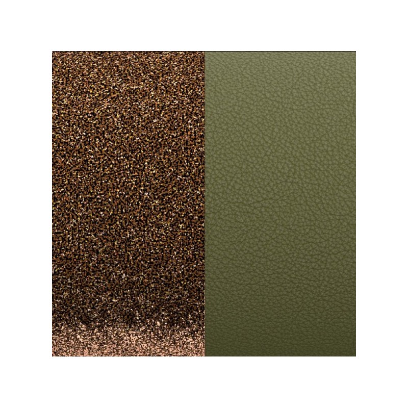 CUIR MANCHETTE LES GEORGETTES BRONZE PAILLETE /VERT DE GRIS 8 MM
