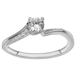 Bague Femme Carador en Argent avec Oxydes serti de 4 griffes