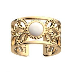 Bague Femme Collection Lotus Les Georgettes Plaqué Or et Perle blanche