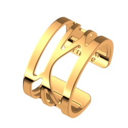 Bague Femme Collection Ecorces Les Georgettes en Laiton doré 12 mm
