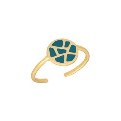 Bague Femme Collection Girafe Les Georgettes Laiton doré et vert