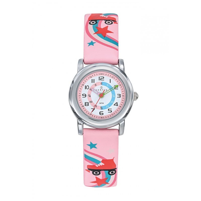 Montre analogique Certus Junior bracelet cuir rose