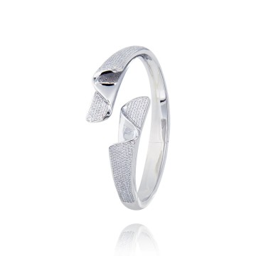 Bracelet En Argent Sterling Motif Vagues - Occasion Avec Usure Du Temps