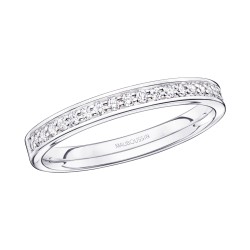 BAGUE FEMME MAUBOUSSIN "PARCE QUE JE L'ADORE" EN OR BLANC 750/000 ET DIAMANTS