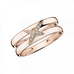 BAGUE FEMME MAUBOUSSIN "ETOILEMENT DIVINE" EN OR ROSE 750/000 ET DIAMANTS