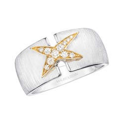 BAGUE FEMME MAUBOUSSIN "TA BEAUTE ME SUBMERGE" EN OR BLANC ET JAUNE 750/000 ET DIAMANTS