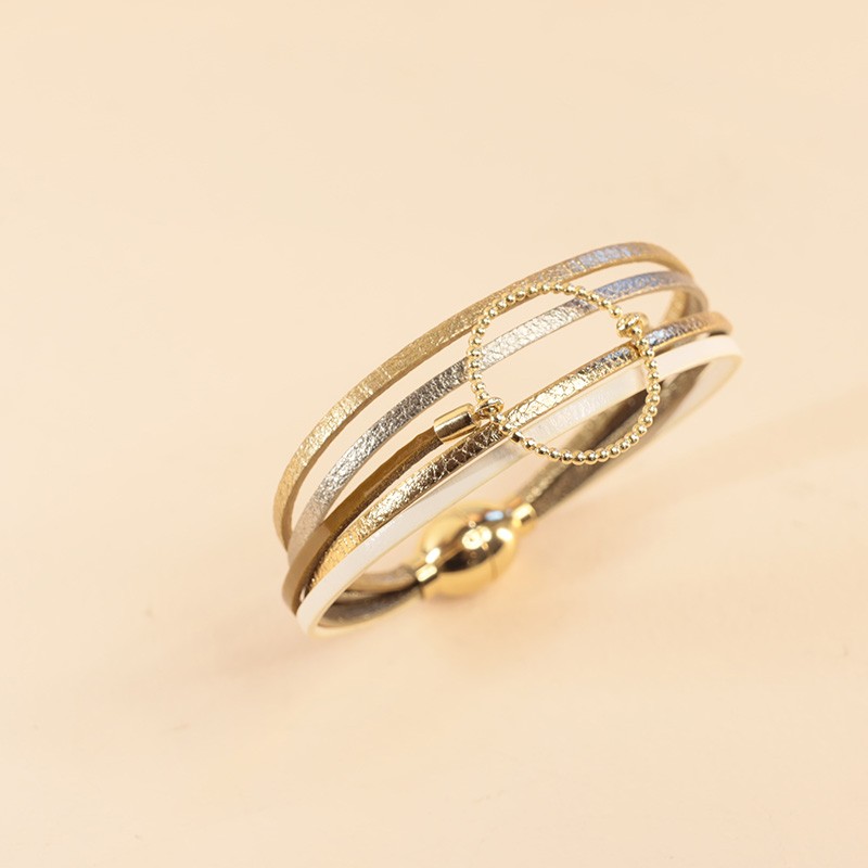 Bracelet Flowers for Zoé collection Annabelle My Way cercle argent doré