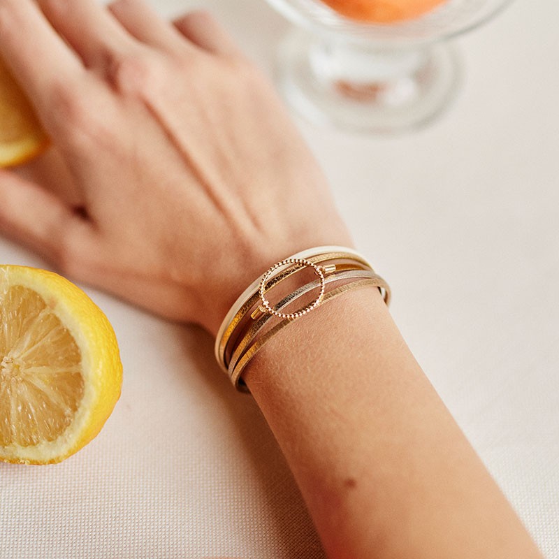 Bracelet Flowers for Zoé collection Annabelle My Way cercle argent doré