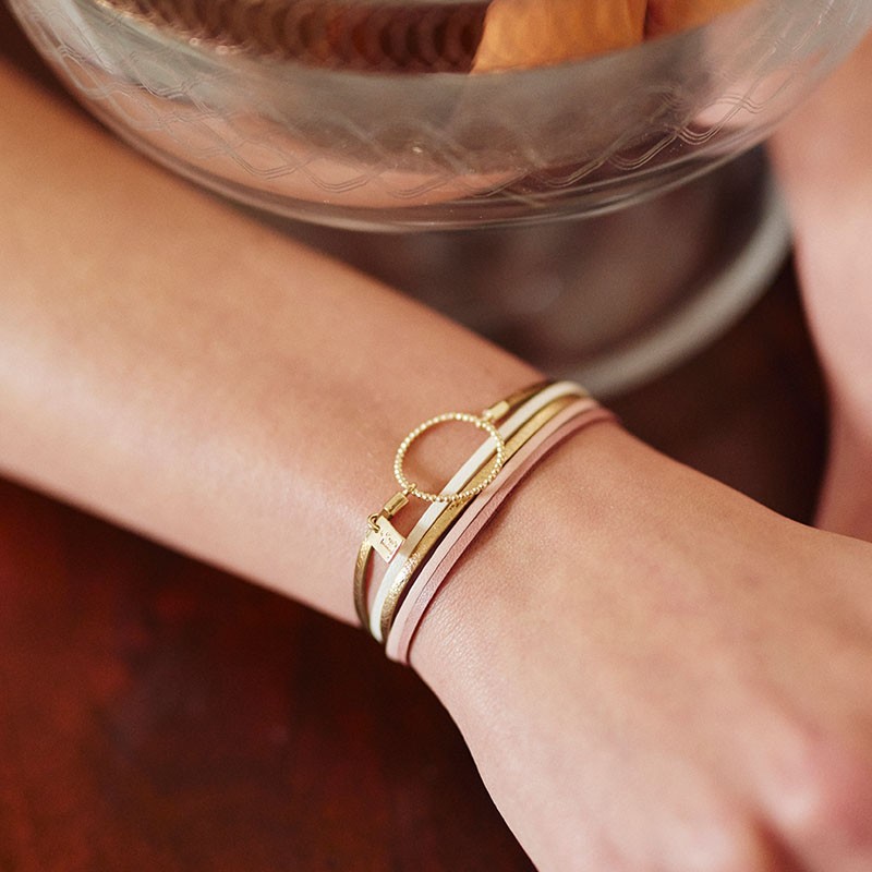 Bracelet Flowers for Zoé collection Annabelle Lit it Be cercle argent doré