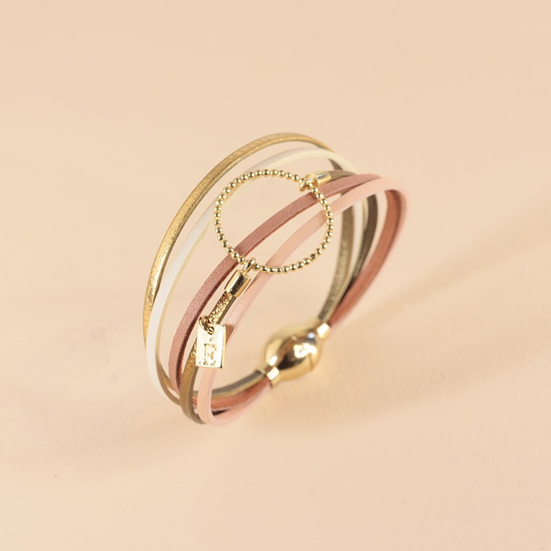 Bracelet Flowers for Zoé collection Annabelle Lit it Be cercle argent doré