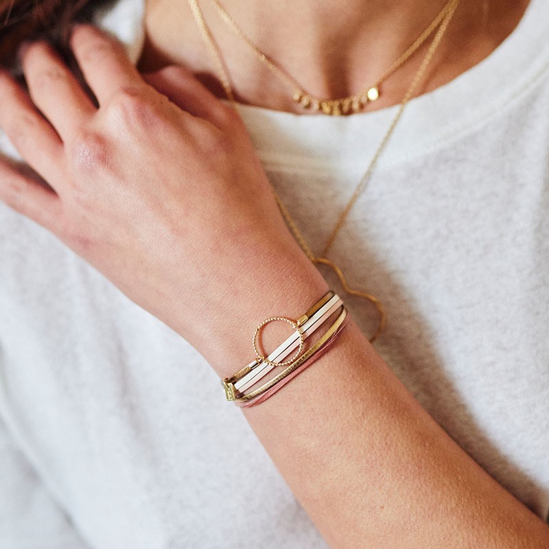 Bracelet Flowers for Zoé collection Annabelle Let it Becercle argent doré