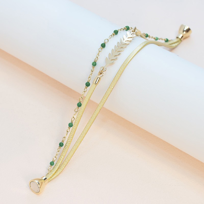 Bracelet Flowers for Zoé collection Serendi argent doré