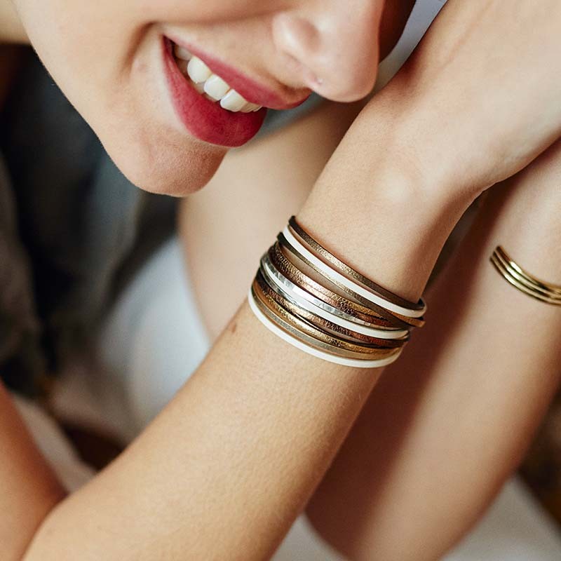 Bracelet Flowers for Zoé collection Peony Luxe My Way argent doré