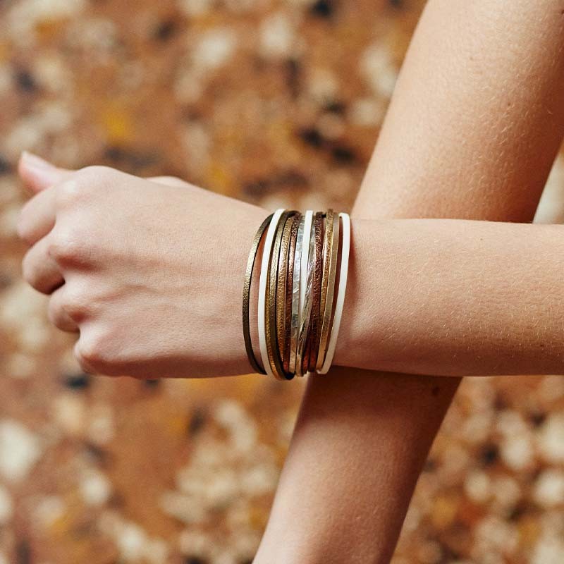 Bracelet Flowers for Zoé collection Peony Luxe My Way argent doré