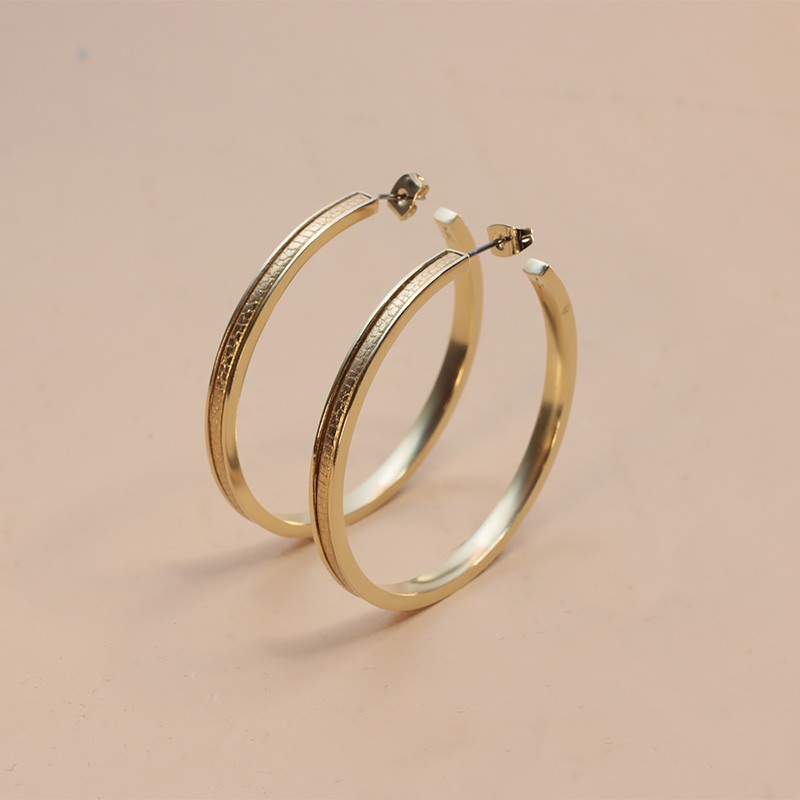 Boucles d'oreilles demi-créoles Flowers for Zoé collection Magie argent doré