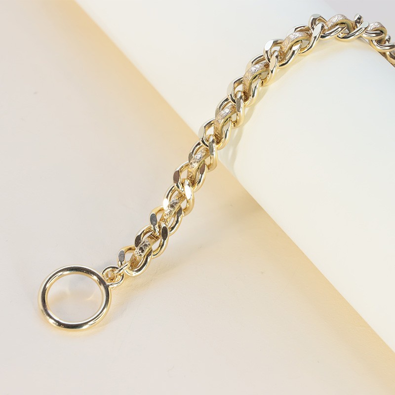 Bracelet Flowers for Zoé collection Valentin acier doré