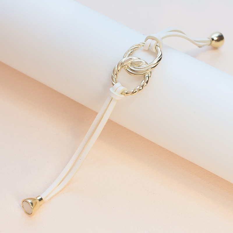 Bracelet Flowers for Zoé collection Lliona milk cercles argent doré