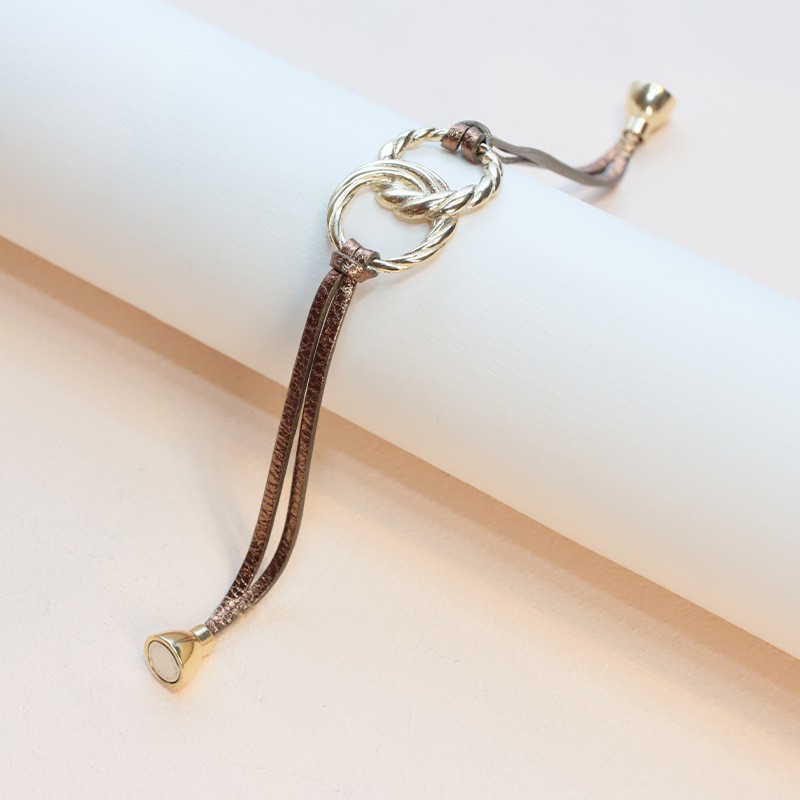 Bracelet Flowers for Zoé collection Lliona cercles argent doré
