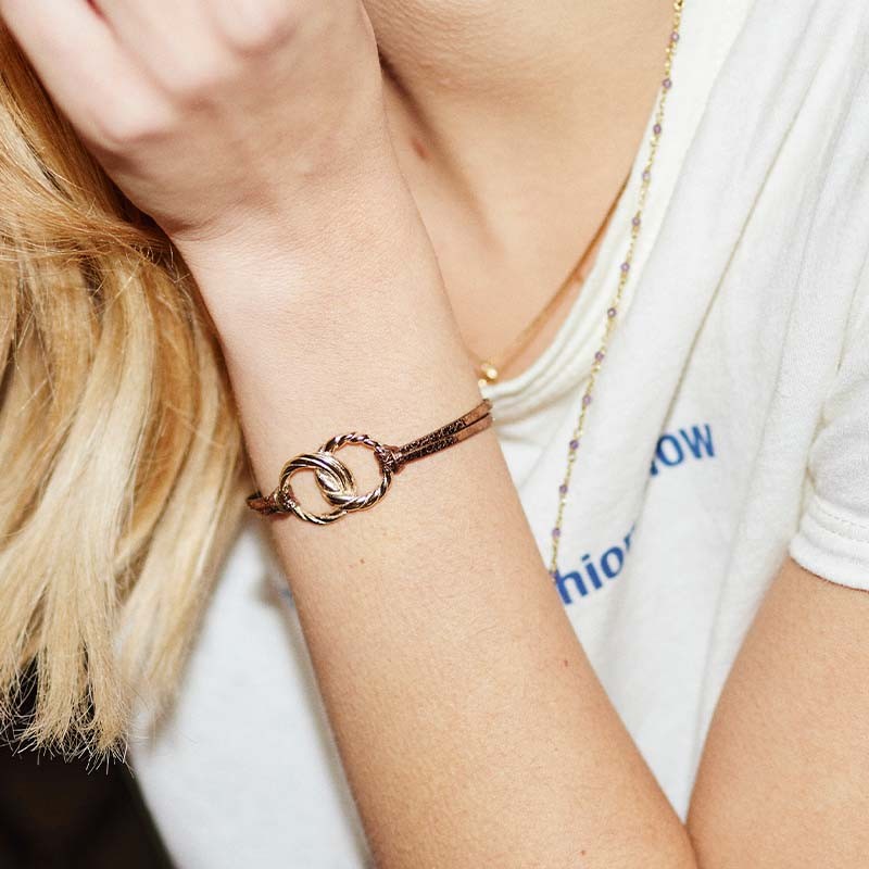 Bracelet Flowers for Zoé collection Lliona cercles argent doré