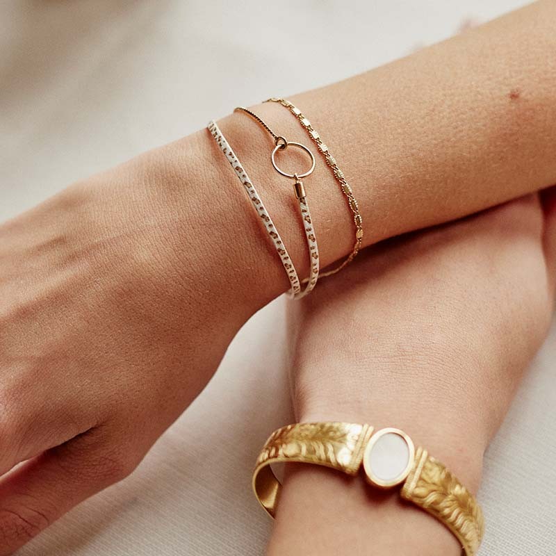 Bracelet Flowers for Zoé collection Tabatha argent doré