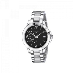 MONTRE FEMME MAUBOUSSIN SO URGENT NOIRE EN ACIER ARGENTE