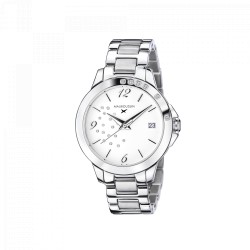 MONTRE FEMME MAUBOUSSIN SO URGENT BLANCHE EN ACIER ARGENTE