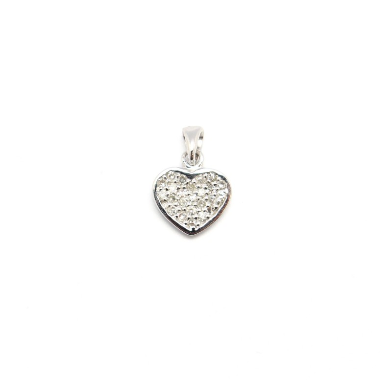 Pendentif Coeur, Or 375/000 et Diamant