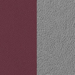 Cuir pour manchettes les georgettes 40mm cerise / métal