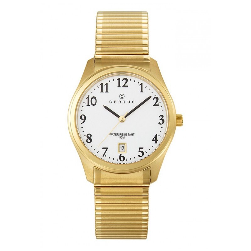 Montre analogique Certus bracelet acier doré