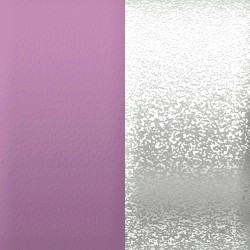 CUIR POUR MANCHETTES LES GEORGETTES 25MM MAUVE / PAILLETTES ARGENTéES