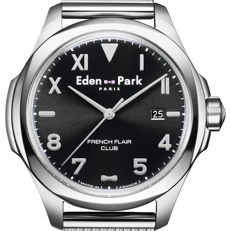 Montre analogique Eden Park collection French Flair Club bracelet acier argenté