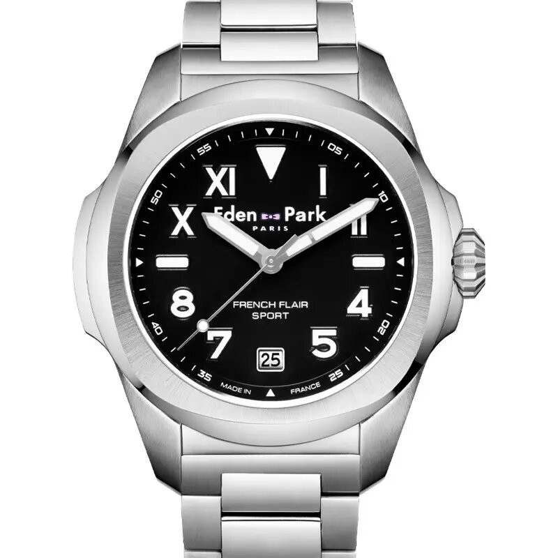 Montre analogique Eden Park French collection Flair Sport bracelet acier argenté