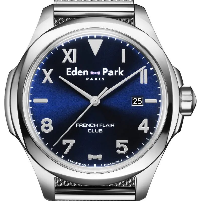 Montre analogique Eden Park collection French Flair Club bracelet acier argenté