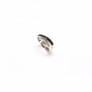 Carador - Bague Noire et Blanche ARGENT 925/001 Carador - Bague Noire et Blanche ARGENT 925/001