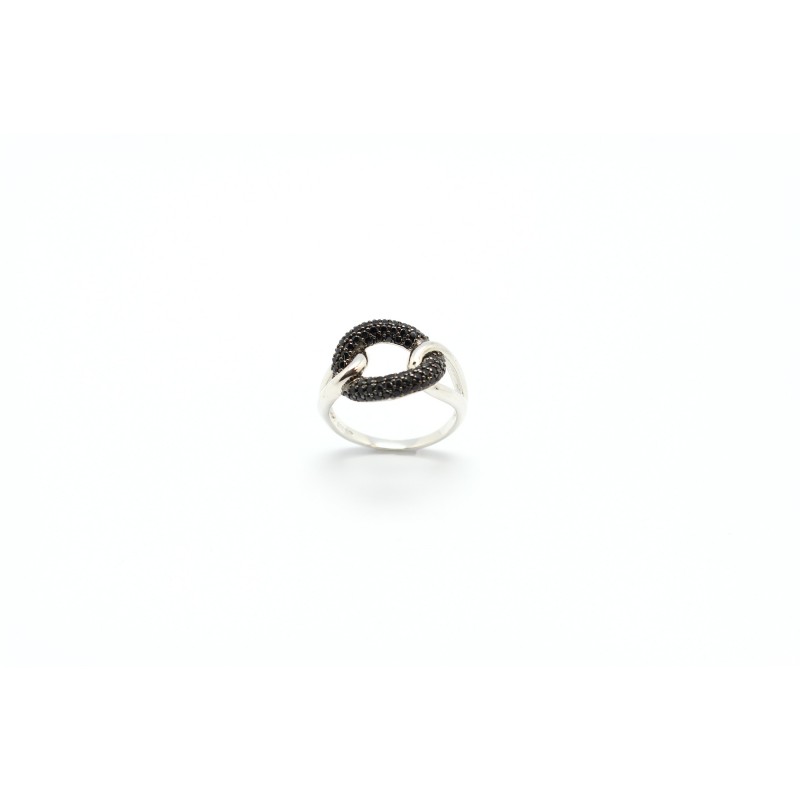 Carador - Bague Noire et Blanche ARGENT 925/002