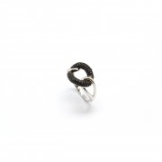 Carador - Bague Noire et Blanche ARGENT 925/002 Carador - Bague Noire et Blanche ARGENT 925/002