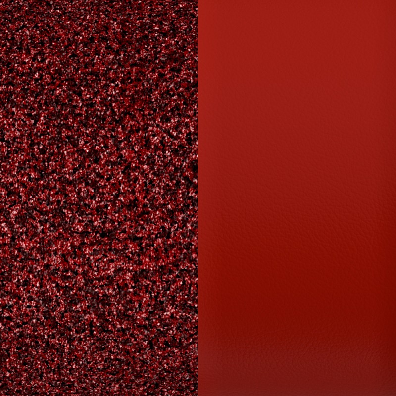 CUIR BAGUE LES GEORGETTES ROUGE PAILLETE / ECARLATE 8 MM