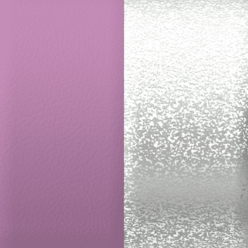CUIR BAGUE LES GEORGETTES MAUVE / PAILLETTES ARGENTEES 16MM