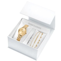 Coffret Montre Femme Pierre Lannier Multilples + bracelet acier doré