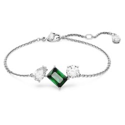Bracelet Femme Swarovski Collection Mesmera Métal argenté et Cristal vert