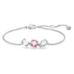 Bracelet Femme Swarovski Collection Mesmera Métal argenté et Cristal rose