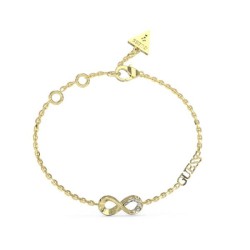 Bracelet Guess Femme signe infini acier doré avec oxydes de zirconium