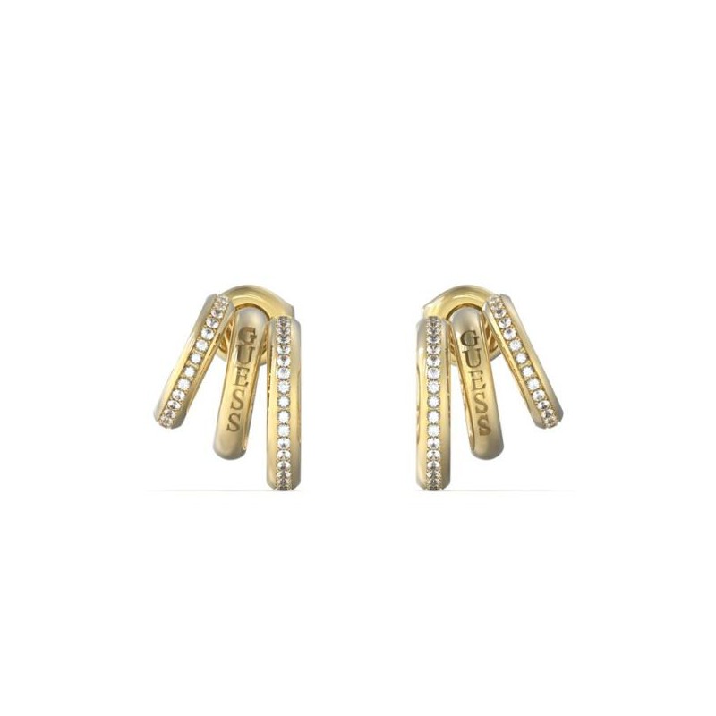 Boucles d'oreilles clous Guess collection Crazy acier doré