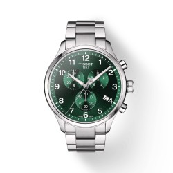 Montre Homme Tissot Chrono XL Classic  bracelet acier cadran vert