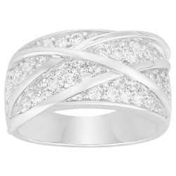 Bague fantaisie femme carador en argent avec oxydes de ziconium